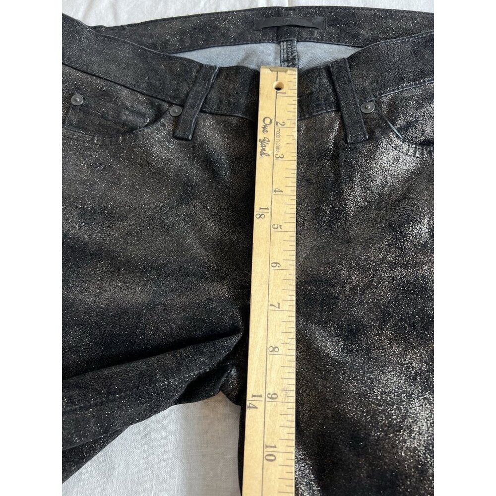 Seven For All Mankind NWT Shimmer Black Pants Women's‎ size 27 - Picture 9 of 10